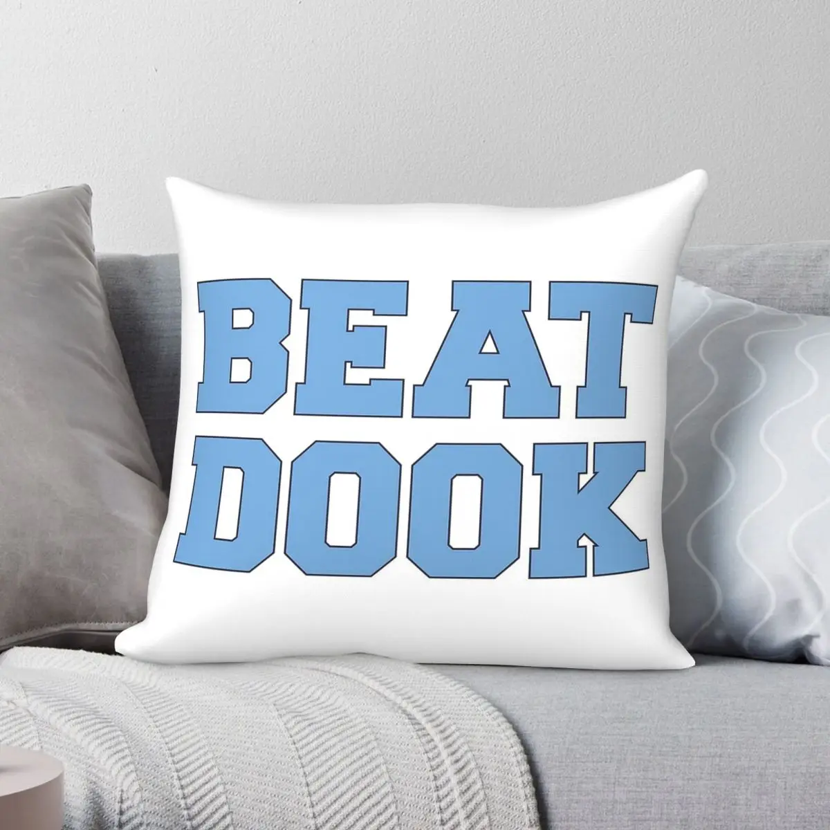 University Of North Carolina Beat Dook Square Pillowcase Polyester Linen Velvet Creative Decorative Pillow Cushion Cover 18