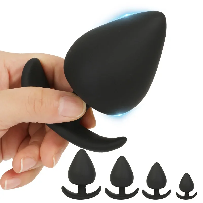 Cheap 4 Size Silicone Big Butt Plug Anal Sex Toys for Adults Men Woman Underwear Buttplug Dildo Masturbador Anus Dilatador