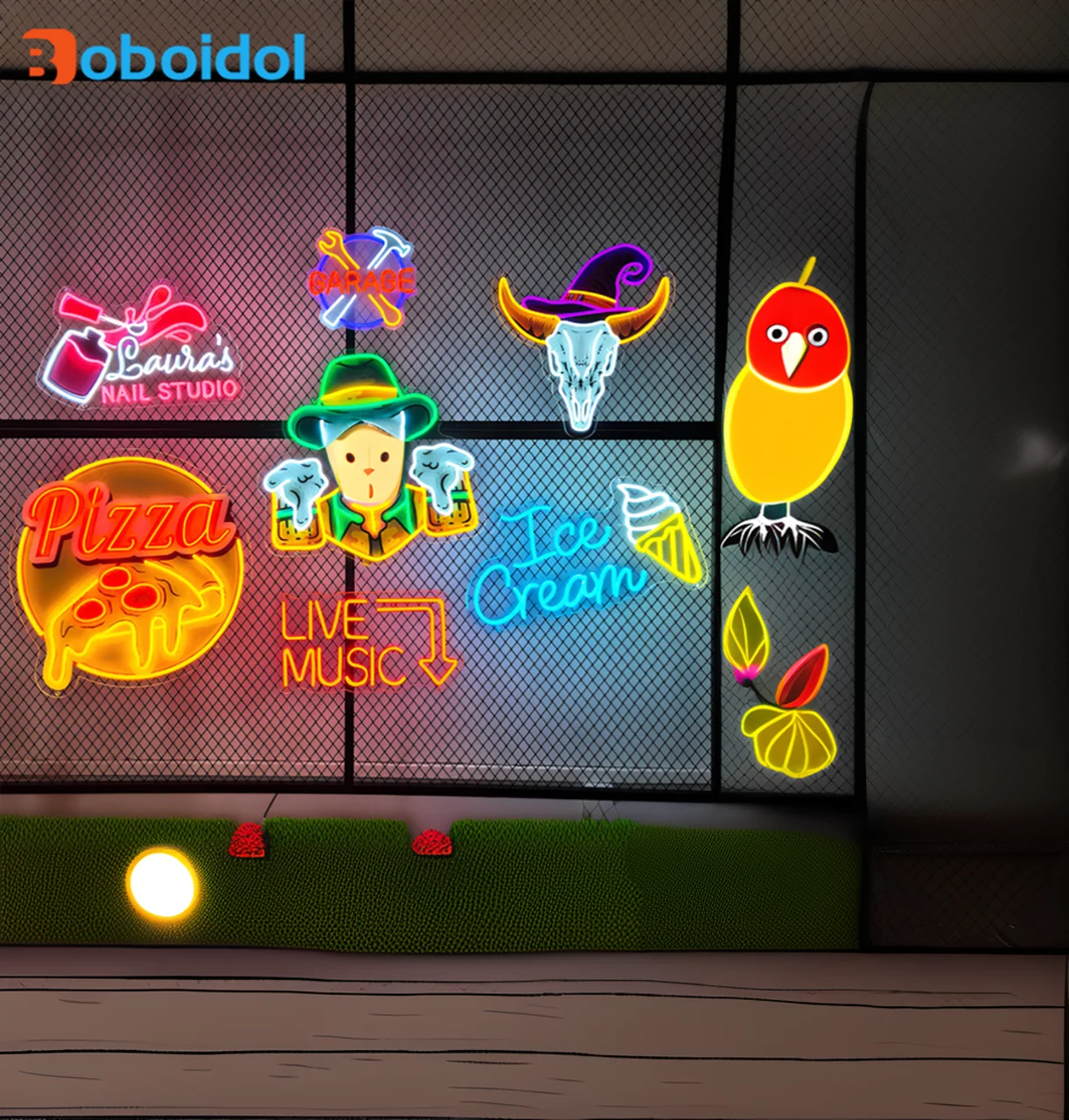 STLF Boboidol UV Print Neon Sign Custom  NO MOQ Dropshipping Led Sign Custom logo Neon Advertising Business logo Sign