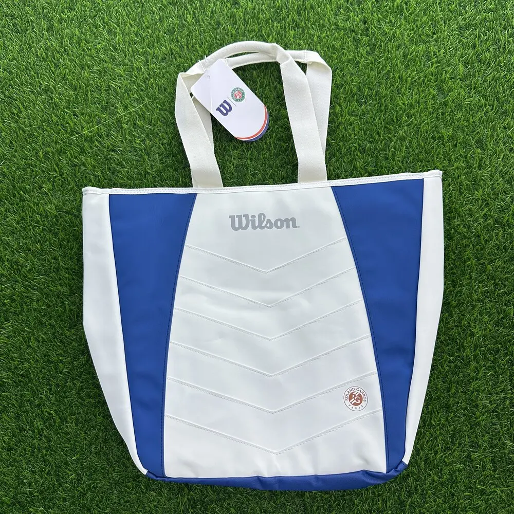 Wilson Roland Garros Tote Tennis Racquet Bag Match Team Light Sports Tennis Bag for Racket With Fleece-Lined Pocket Beige