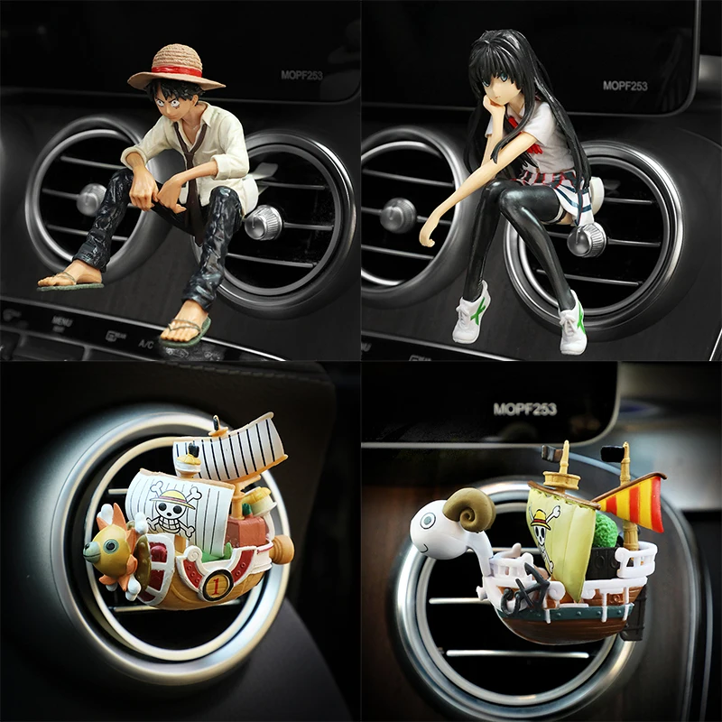 

One Piece Luffy Car Air Freshener Auto Accessories Anime Cartoon Car Outlet Vent Perfume Clips Air Freshener Diffuser Decoration