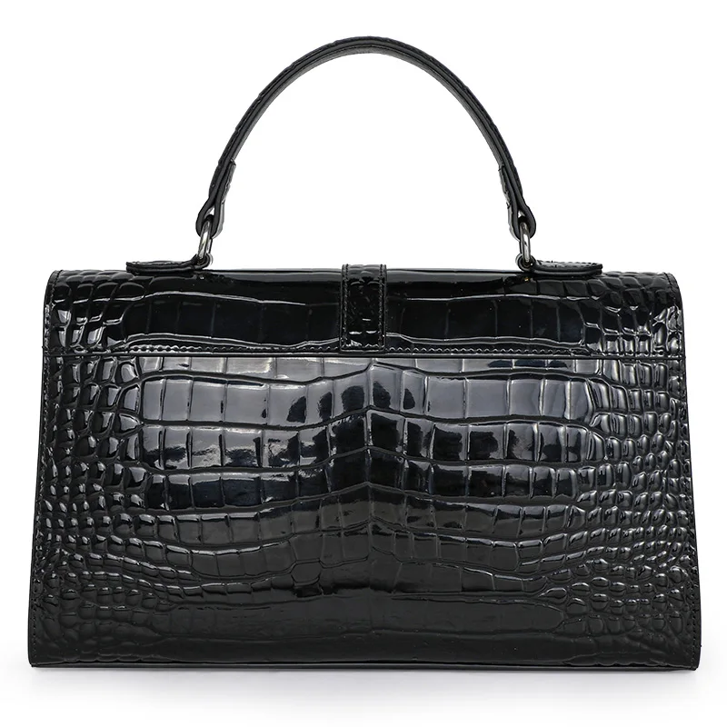 Aidrani  2024 Fashion genuine leather handbag luxury crocodile pattern large capacity 100%  cowhide bag