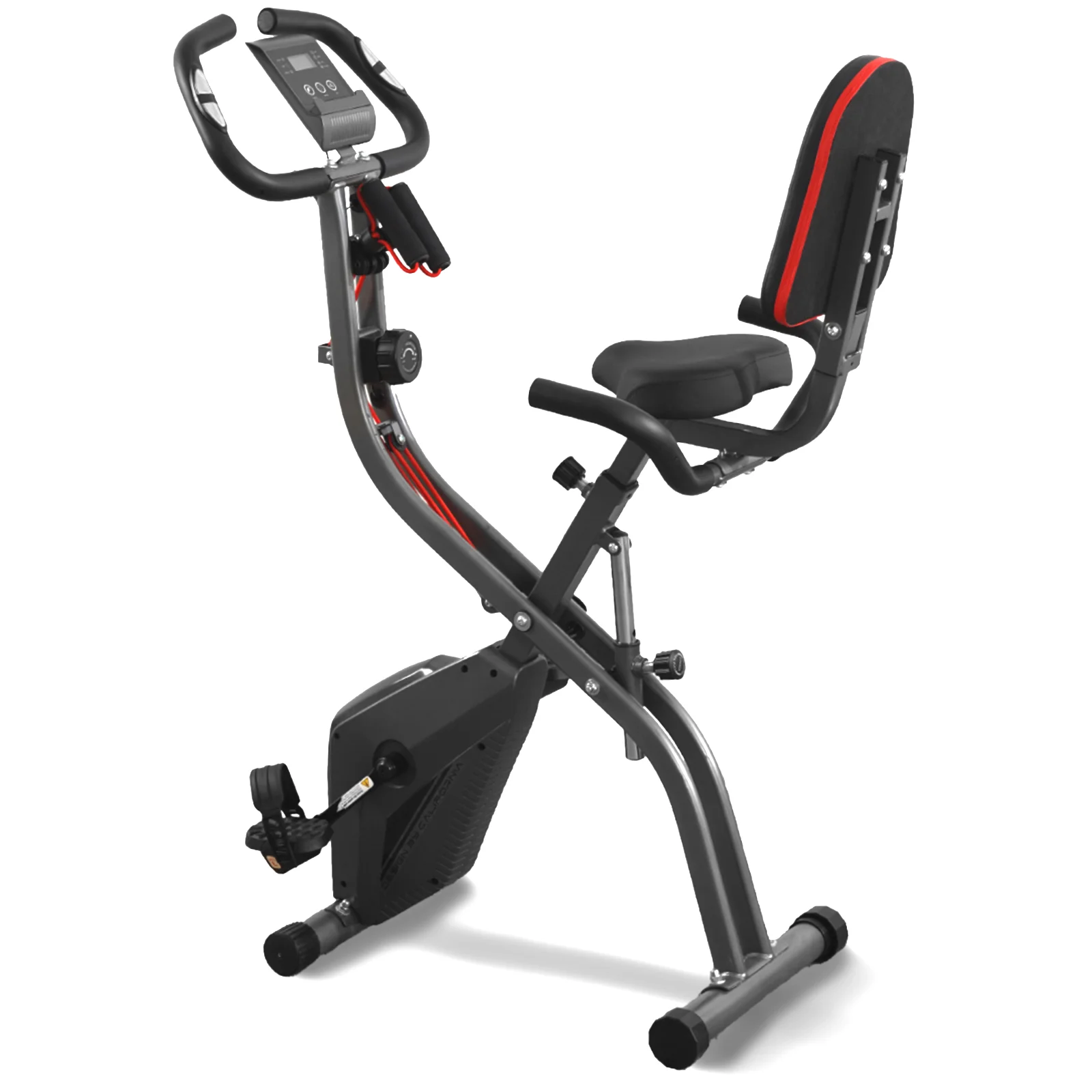 Roll over image to zoom in Exercise Bike 4 IN 1 Stationary Bike Recumbent Exercise Bike with 10-Level Adjustable