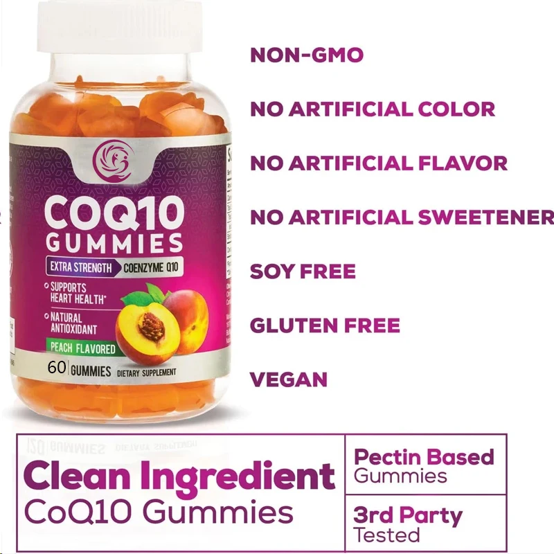 CoQ10 100mg Soft Candy - Coenzyme Q10 Supplement, CoQ10 Soft Candy Antioxidant for Heart Health and Energy Production