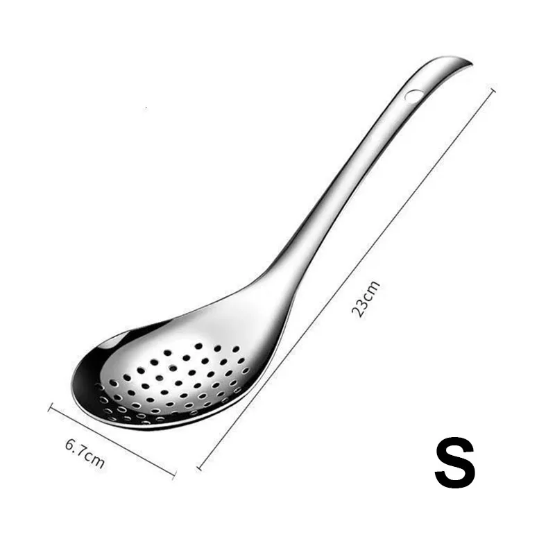 2pcs Stainless Steel Strainer Spoon Skimmer Slotted Spoon Pepper Strainer Kitchen Colander Spaghetti Drain Spoon Food Filtration