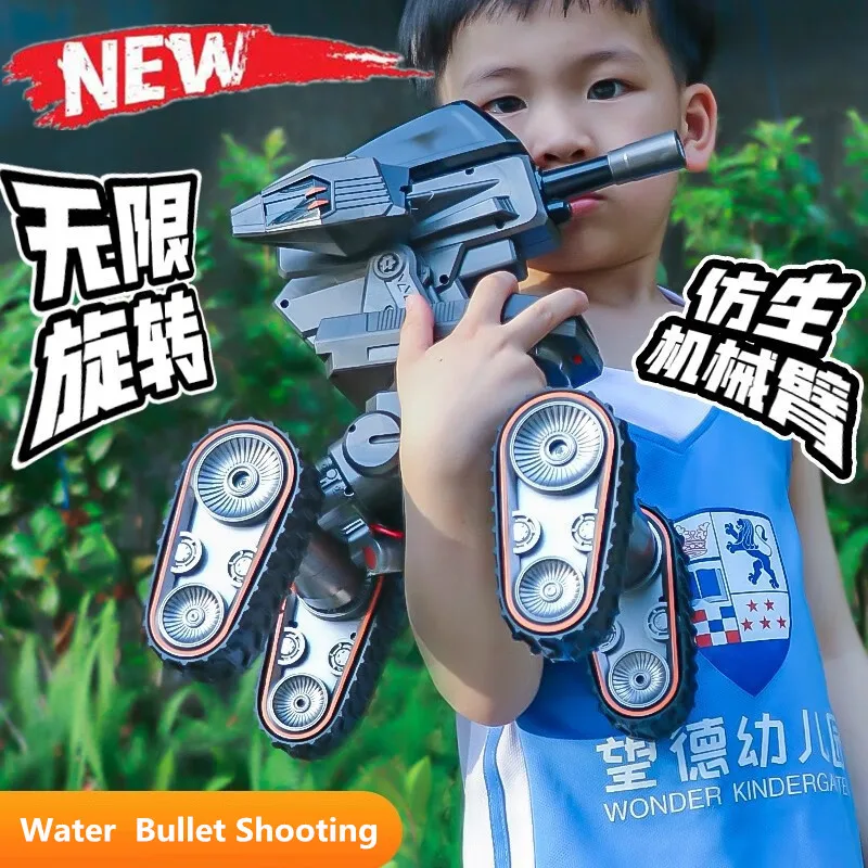 4WD Stunt Remote Control Car RC Water Bomb Tank 360°Rotating Water Bullet Shooting  Gifts for Boys