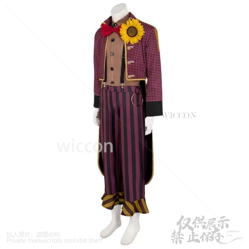 الميت أنيمي لعبة ضوء النهار تأثيري كينيث تشيس زي الرعب منقوشة قميص الحمالة السراويل الإرهاب هالوين مهرج مخصص