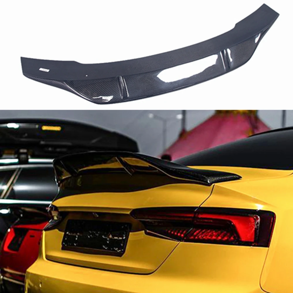 

FOR AUDI A5 S5 RS5 B9 4Door Sportback HK/M4/R/BLE/S/M Style Carbon fiber Rear Spoiler Trunk wing 2017-2023