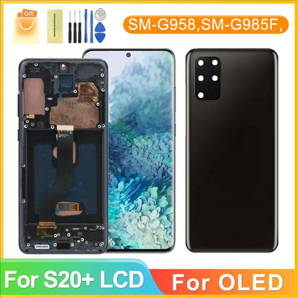 Ecran-tactile-lcd-numerique-oled-avec-chassis-pour-samsung-galaxy-s20-g985f-g986f