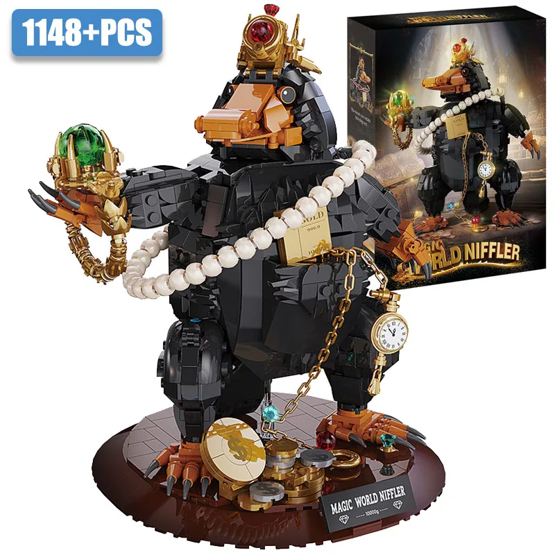 

MOC Magic World 1148pcs Niffler Harry Model Building Blocks Set Magical Animal Niffler Figures Bricks Toys For Children Gifts