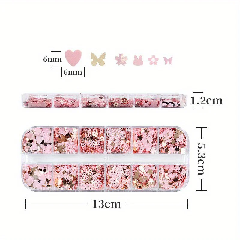 2 Cajas de Lentejuelas de Resina con Forma de Mariposa para Relleno de Resina Epoxi, Relleno de Resina con Diseño de Flor de Cerezo, Molde de Silicona UV, Accesorios para Manualidades