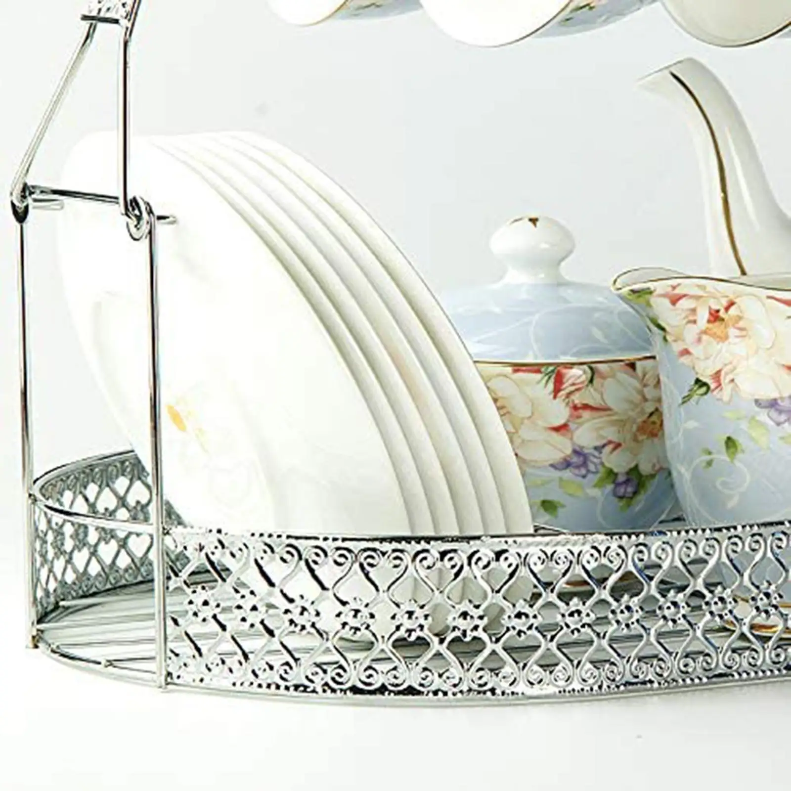

Wrought Iron Mug Holder Storage Stand for Counter Table Kitchen Office