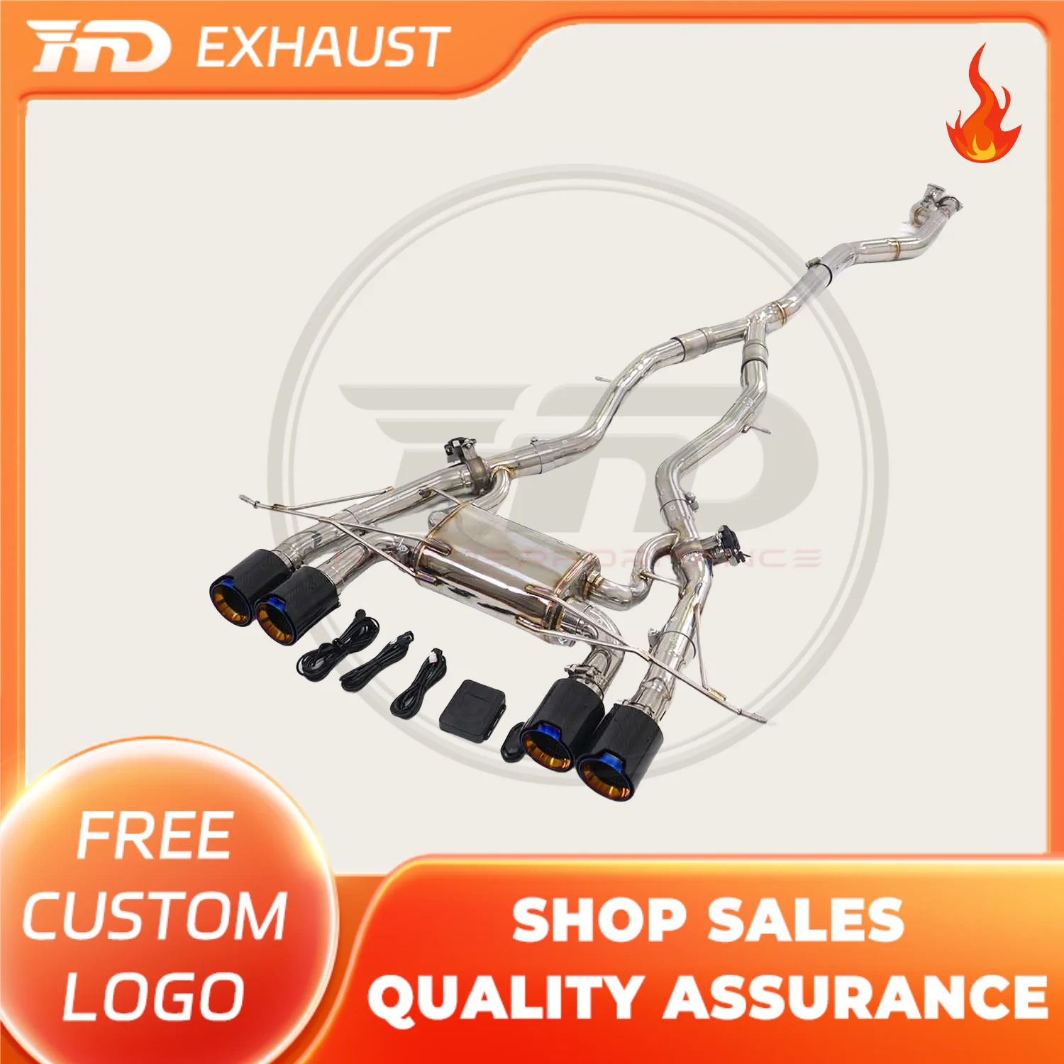 

HMD Hot sale Exhaust System Stainless Steel Performance Catback for BMW M3 M4 F80 F82 F83 3.0T Muffler With Valve