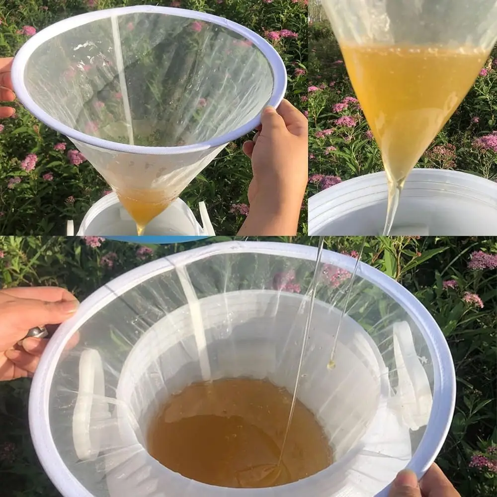 New 150Mesh Honey Strainers Nylon White Honey Filter Mesh Beekeeping Filter Bag
