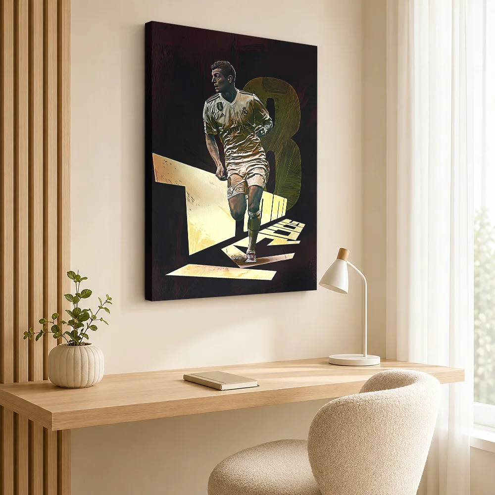 Cristiano Ronaldo Soccer Tribute Canvas Poster Retro Style Canvas Wall Art With Personalized Photo For Home Gym Ideal Coach Gift