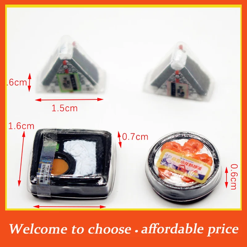 

*2Pcs resin Dollhouse Simulation Miniature Food Dolls House Accessories Kids Pretend Play Toys Dollhouse Sushi Bento Model