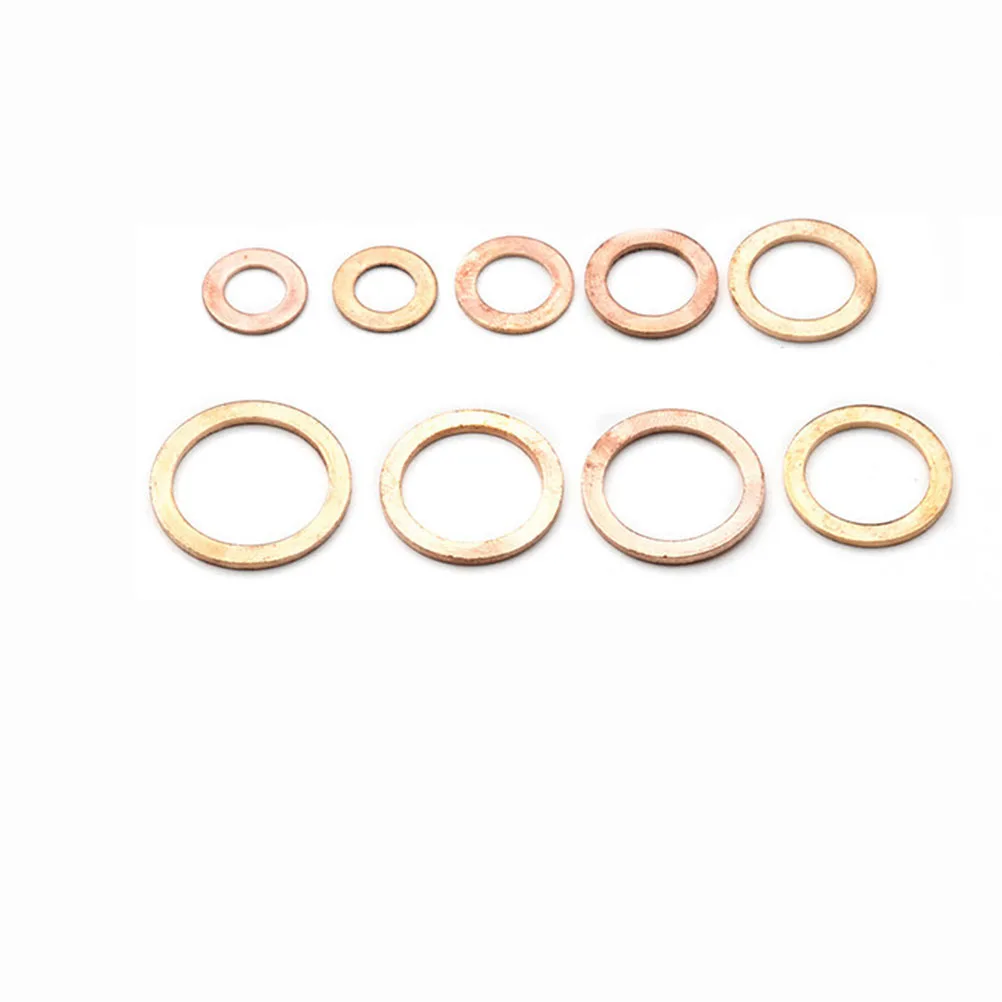 

80pcs Solid Copper Washers Sump Plug Sealing Kit Precision Storage Box Set For Car Marine Machinery Fuel Hydraulic