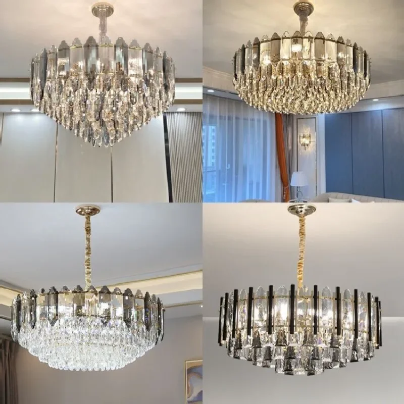 

Luxury Crystal Chandelier Atmosphere Living Room Light Post Modern Bedroom Kitchen Light Dining Room Pendant lightsart luxury