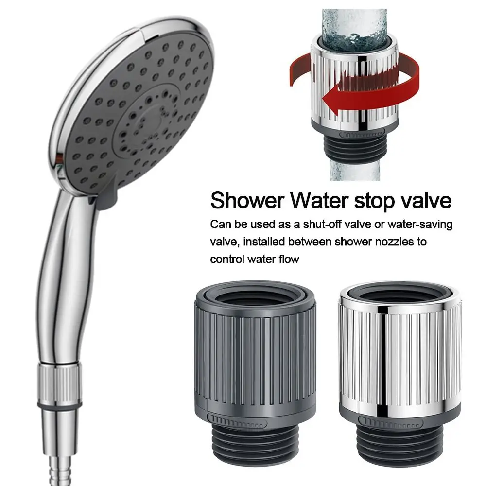 Shower Head Water Flow Regulator Shower Sprinkler Stop Switch Showerhead Water Flow Restrictor Control Valve Bathroom Tool