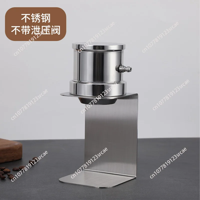 9 Bar Pressure Pneumatic Espresso Machine Portable Stainless Steel Coffee Maker for Home Daily Brewing