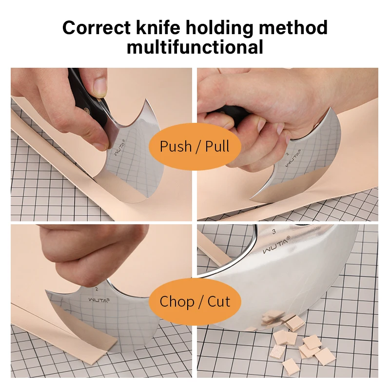 WUTA Professional Leather Knife Ultra Sharp Round Head Craft Skiving Cutting Tools DIY Handmade Thin Cutter Senior Leather Tools