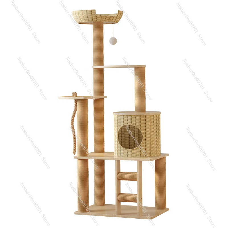 cuccia-per-gatti-integrata-in-rattan-torre-per-gatti-piccola-in-legno-massello-con-piattaforma-per-saltare