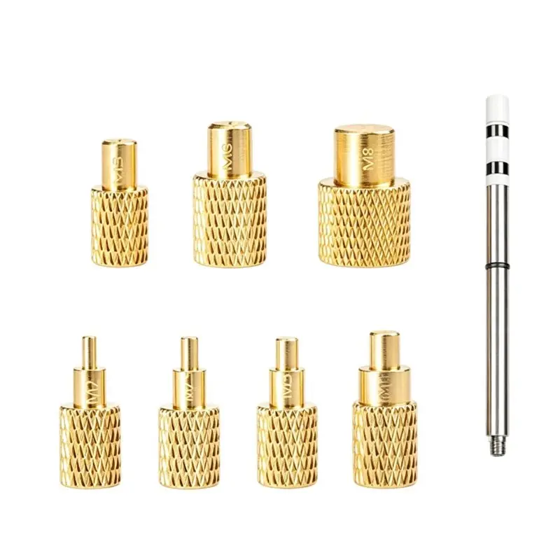 [NEW!】 Threaded Inserts Heat Set Insert Tool Kit M2-M8 Brass