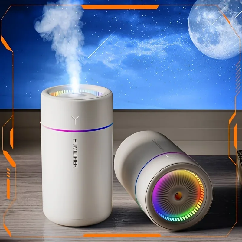 แบบพกพา Humidifier 7 สี LED Night Light USB สําหรับรถยนต์ Ultrasonic Mist Air Humidifier สําหรับโฮมออฟฟิศ