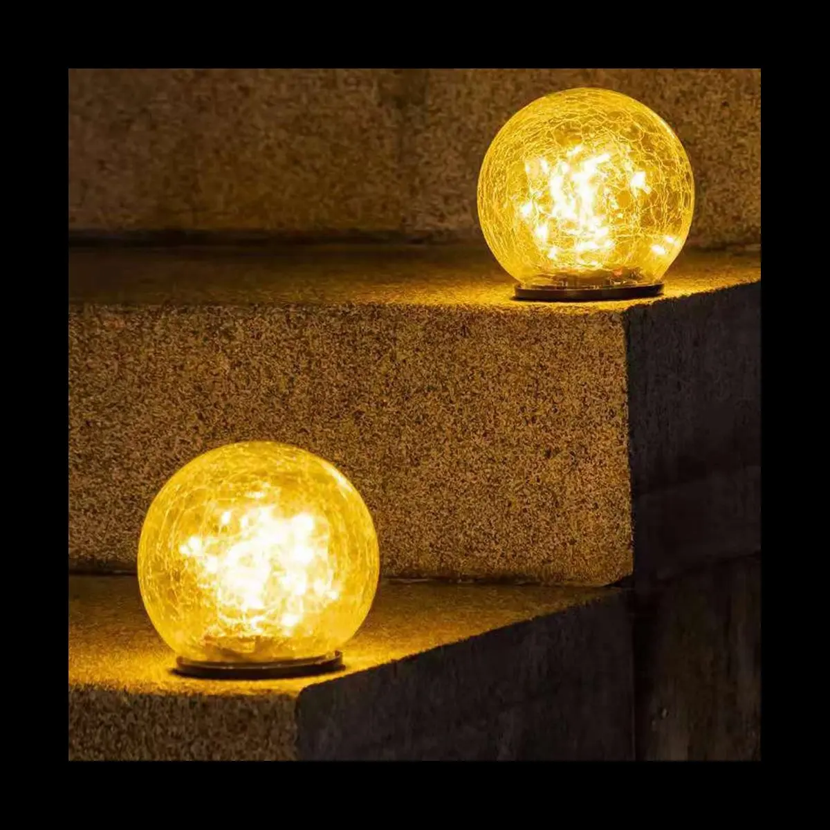 2 قطعة 10 سنتيمتر و 12 سنتيمتر الشمسية الكراك الأرض الكرة في الهواء الطلق مقاوم للماء حديقة في الشرفة المحكمة المشهد في الهواء الطلق/حديقة ضوء الزخرفية #2