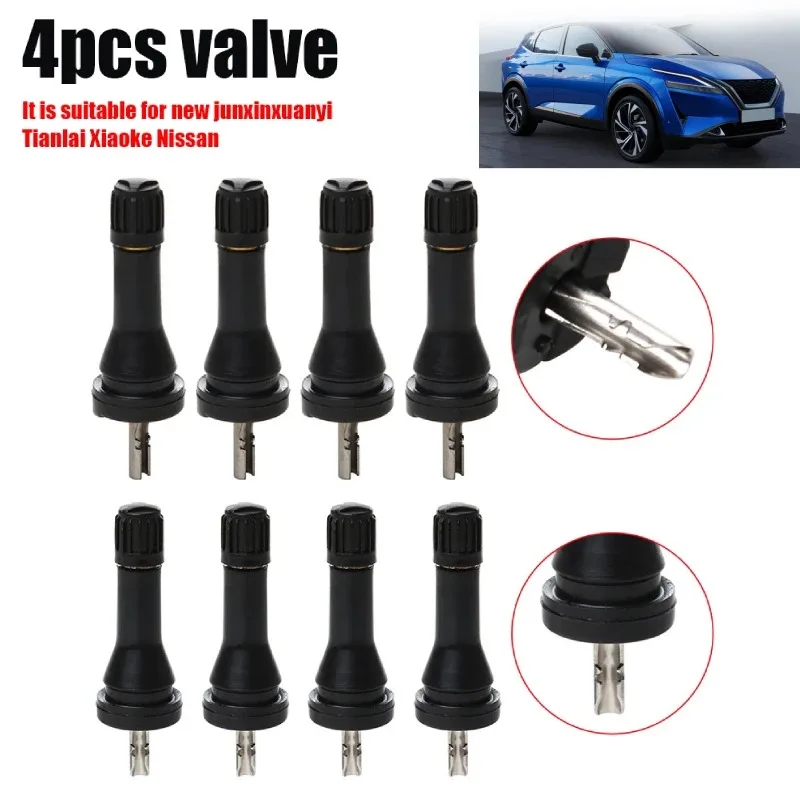 TPMS Rubber Snap in Valve Stems Caring Personal Cars Accessories for Mazda Nissan Renault Chrysler Fiat Pack of 4