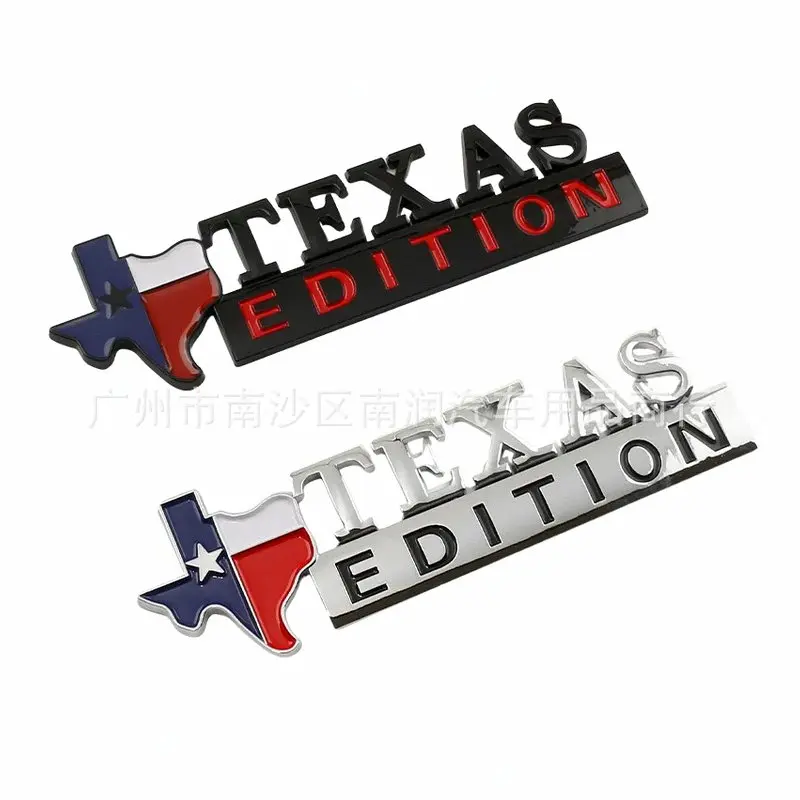 Car Sticker 1pcs 3D ABS x TEXAS EDITION LOGO FENDER REAR EMBLEM BADGE for CHEVY SILVERADO SIERRA TRUNK STICKER DECALS styling