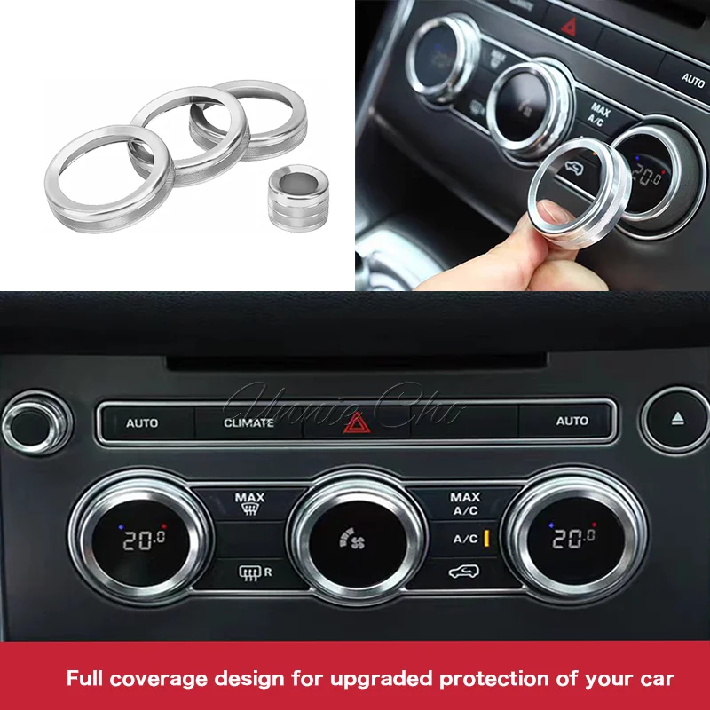 Alloy Air Conditioning Knob Ring for Range Rover Sport L494 2014-2017 For Range Rover Vogue Volume Adjuster Cover Decoration