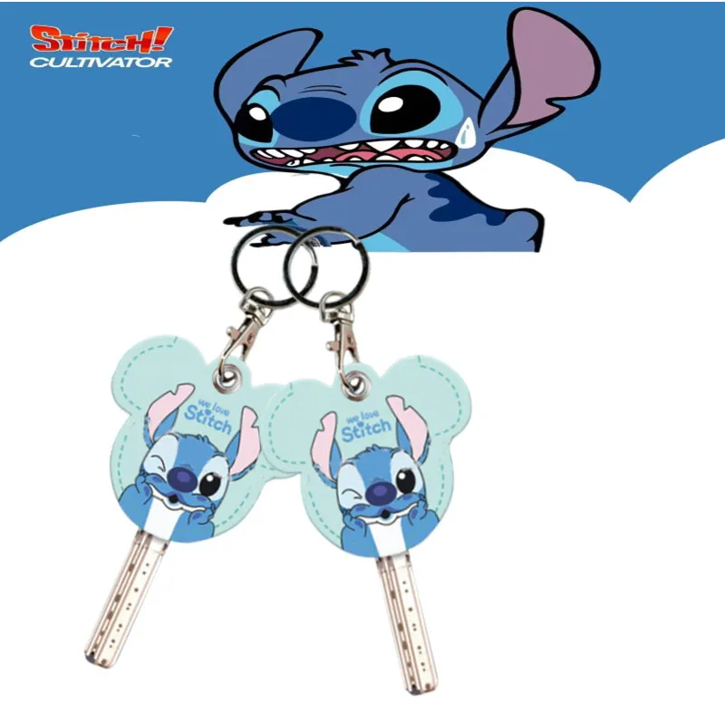 Set kunci Disney Stitch Anime pvc Set kunci lucu Mickey Minnie kunci kartun lembut gantungan kunci Dekorasi liontin mainan anak-anak hadiah ulang tahun