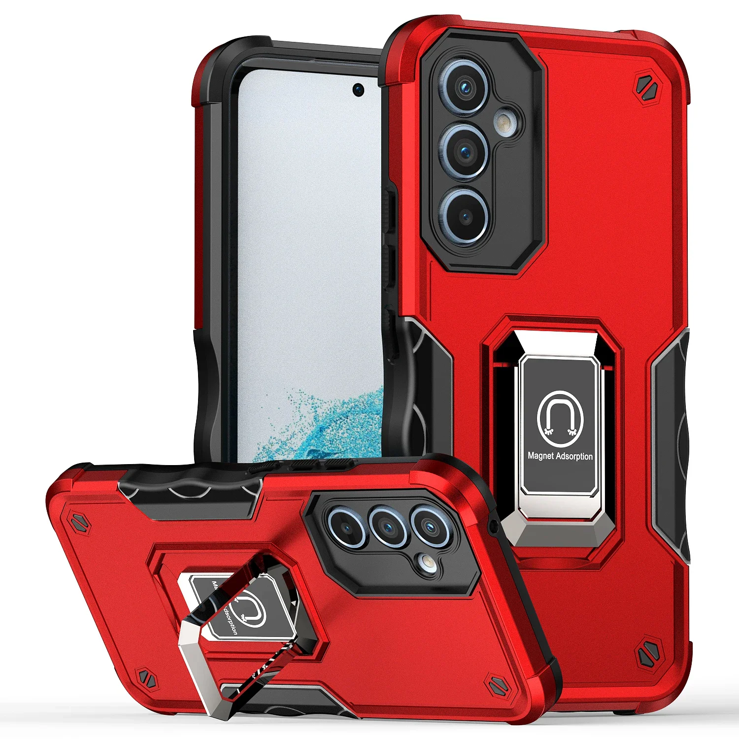 

Military Flag Magnetic Metal Stand Shockproof Case For Samsung Galaxy A16 A06 A55 A35 A25 A15 A05S A14 A24 A34 A54 5G Back Cover