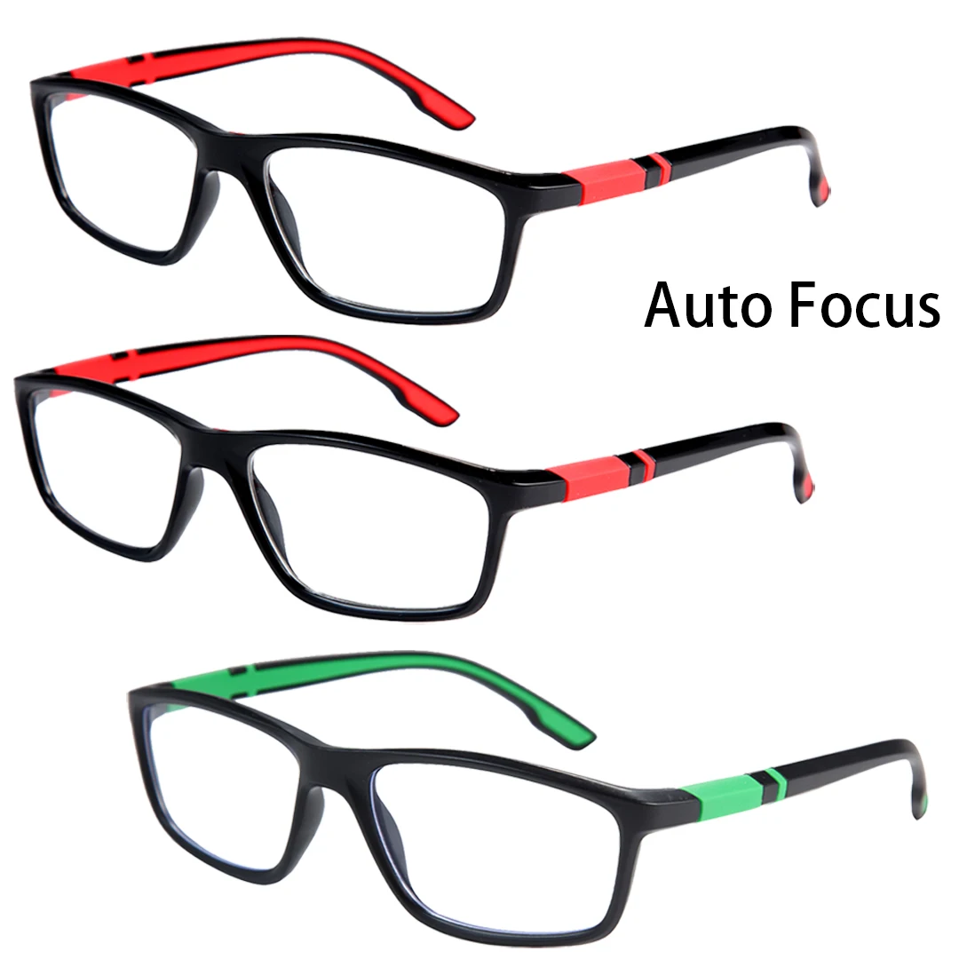 3pc Smart Reading Glasses Auto Focus Anti Blue Light Adaptive Focus Presbyopia Glasses for Men Women Instant Clear Vision