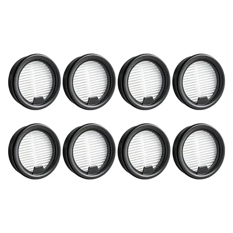 ABUD 8PCS HEPA Filter for Mijia MJXCQLX01QW Car Vacuum Replacement Dust Filter Spare Parts, High-Density Filtration for Pet