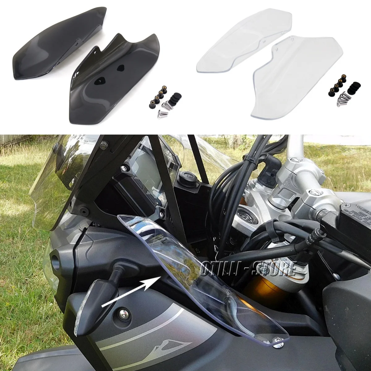 

Motorcycle ABS Wind Deflector Side Panels For Yamaha XT1200Z Super Tenere XT 1200 Z XT1200Z Transparent Windshield Cover Spoiler