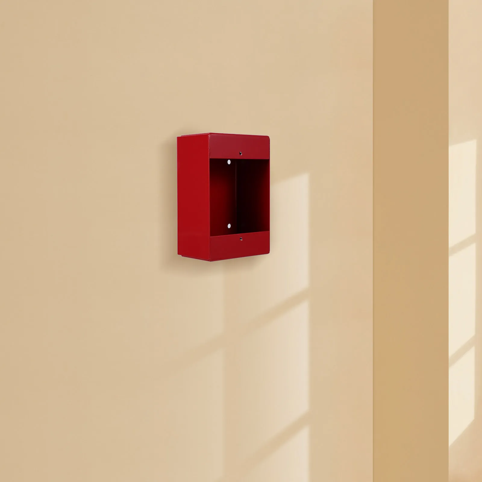 Scatola inferiore per interruttore allarme antincendio Design durevole in metallo Installazione semplice Scatola di protezione del punto di chiamata di emergenza per la sicurezza dell'ufficio