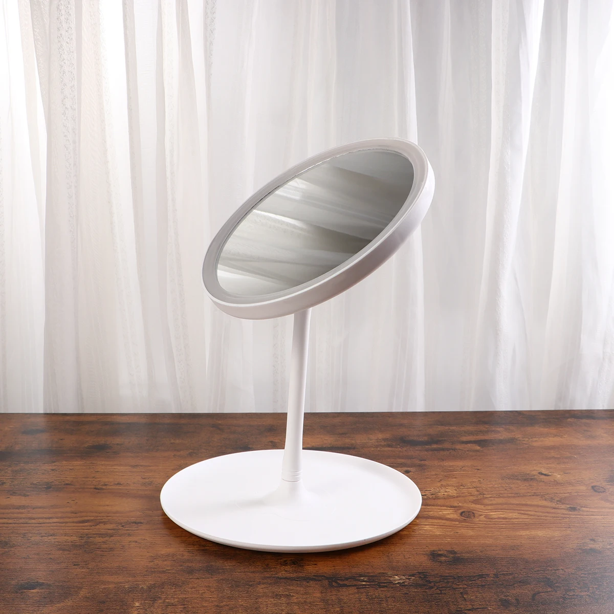 Lusterko do makijażu LED USB z podświetleniem, ściemnialne, z ekranem dotykowym, regulowana jasność, trzy tryby oświetlenia, stabilne, antypoślizgowe.