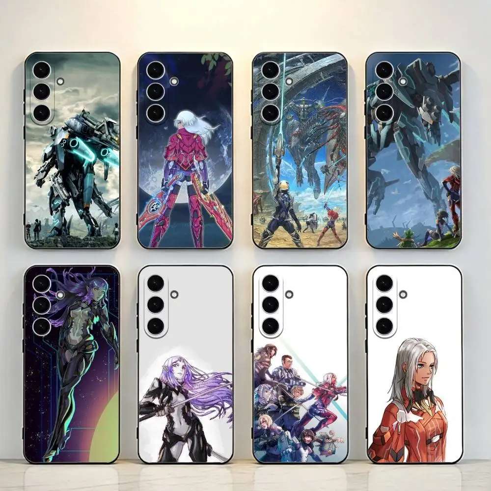 

G-Game X-Xenoblade chronicles X Phone Case For Samsung Galaxy A73,A72,A71,A70,A53,A52,A51，Black Shell ll