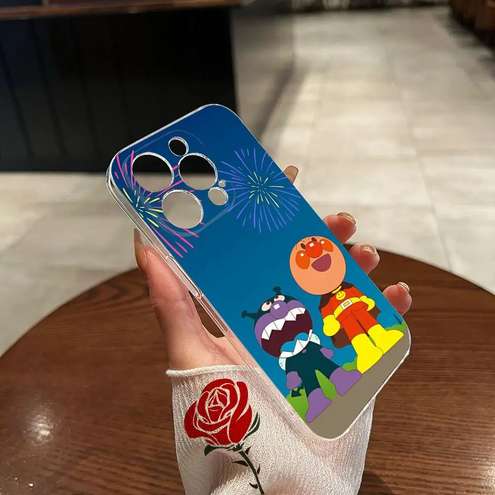 AnpanmanS JxPhone Case, Transparent, Mode, iPhone 16, ProMax, 15, 14Pro, 11, 12, 14 Pro, Max, Mini Plus, X Cover