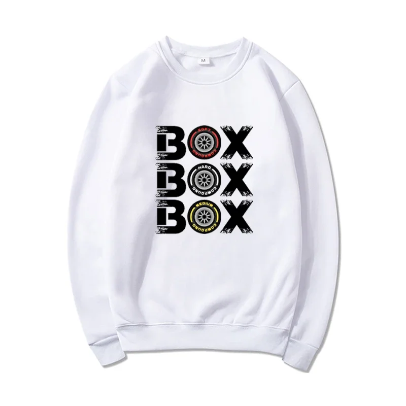 Box Box Hodies F1 Tire Composite V2 Sweatshirt Long Sleeve Top Round Neck Sweatshirt Funny Fall and Winter Mens Clothing