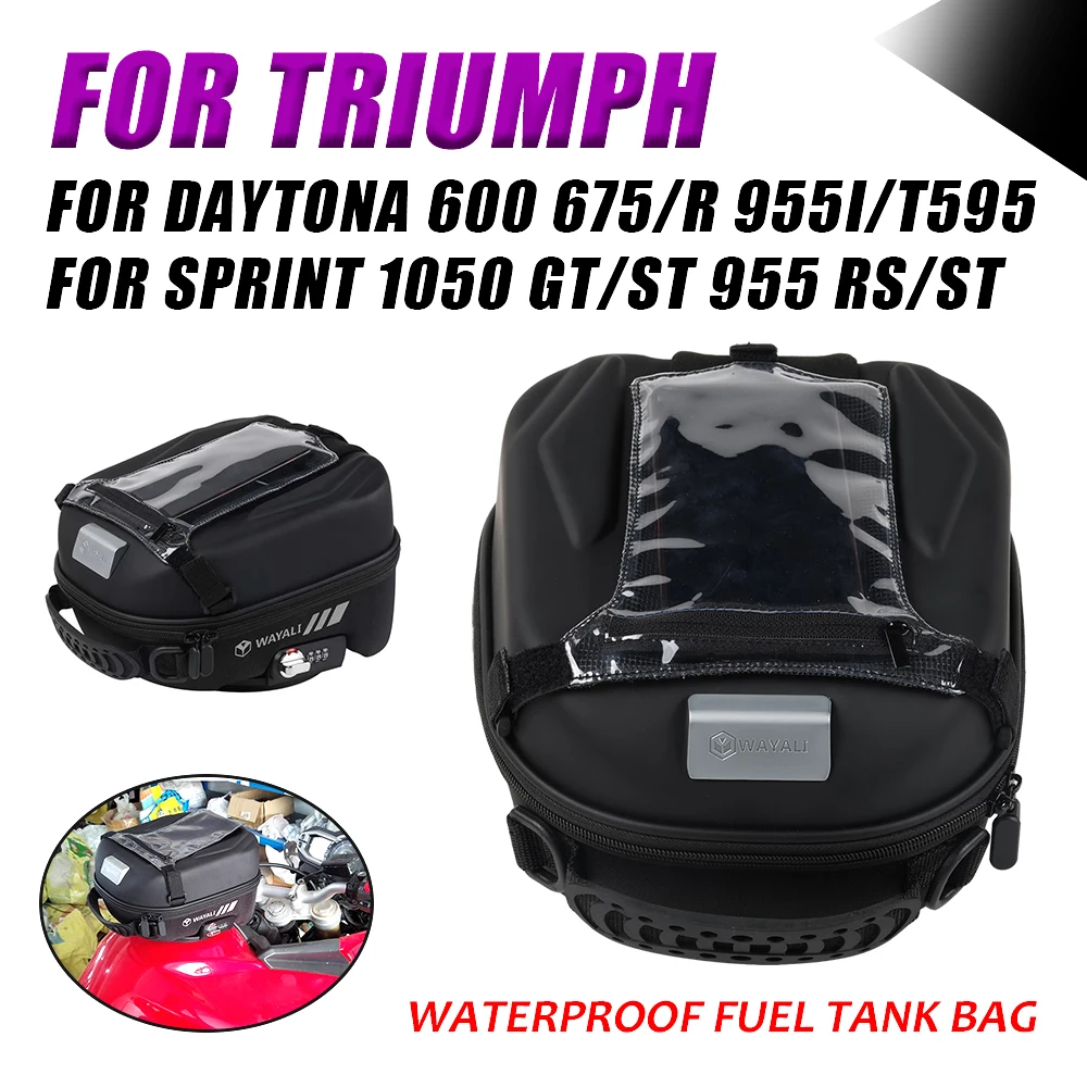 Motorcycle Accessories Fuel Tank Bag For TRIUMPH Daytona 600 675 R 955i T595 Sprint 1050 GT ST 955 RS Backpack Tanklock Bags