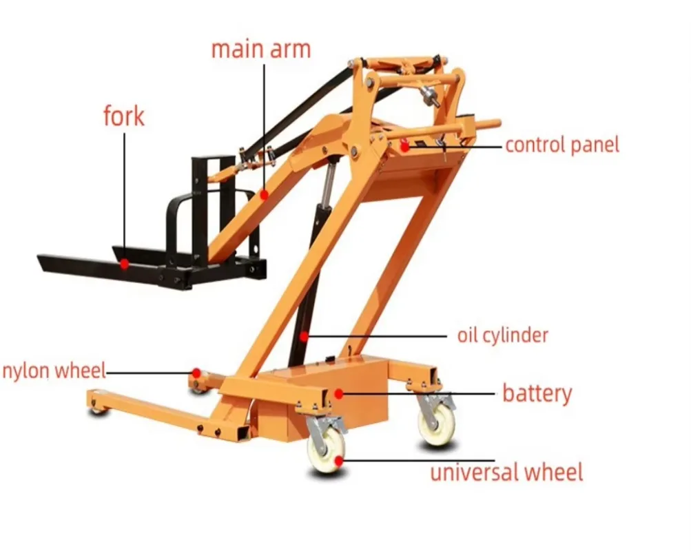 Customized Electric Mini Forklift Manual Forklift Hydraulic Self Loading Forklift