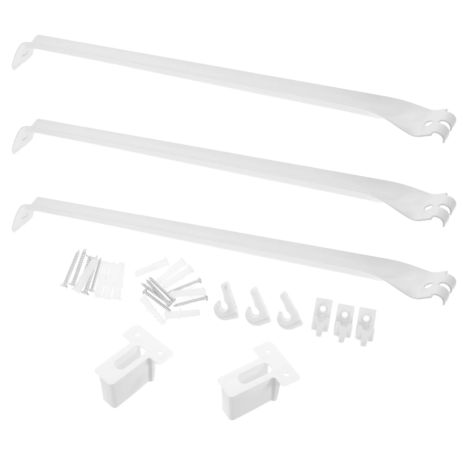 

1Set Bracket System Flexible Rv Awning Shelf Brackets 17inch Wire Clips End Brackets Shelving Support Cable Management