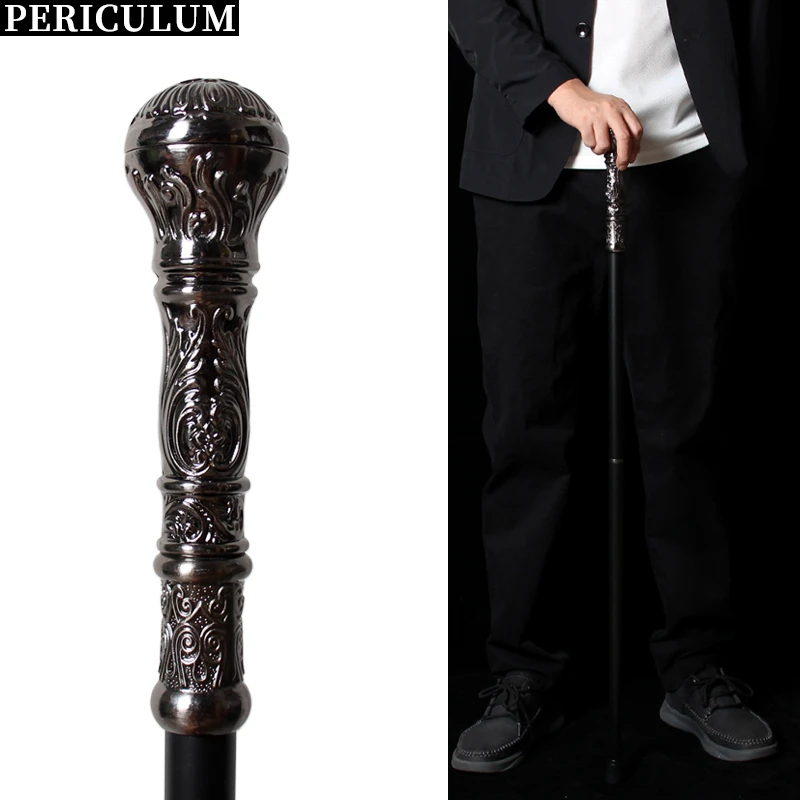 

Элегантная винтажная античная серебряная трость, съемная модная трость для вечеринок, стильная элегантная винтажная трость для мужчин и женщин