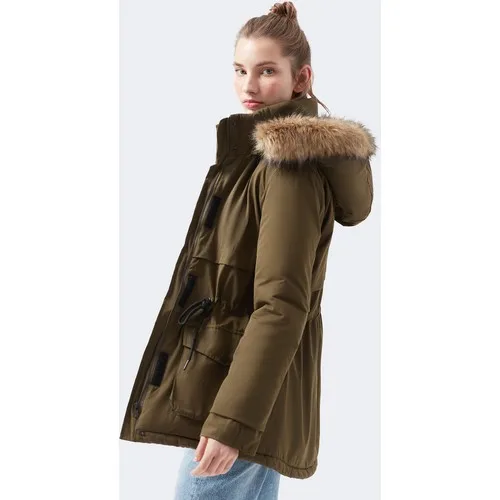 Casaco Cáqui Verde Peludo das mulheres Casaco Jaqueta de Inverno manteau куртка מעיל Wintermantel Unisex 2022 Das Mulheres Capa コート معطف cappotto