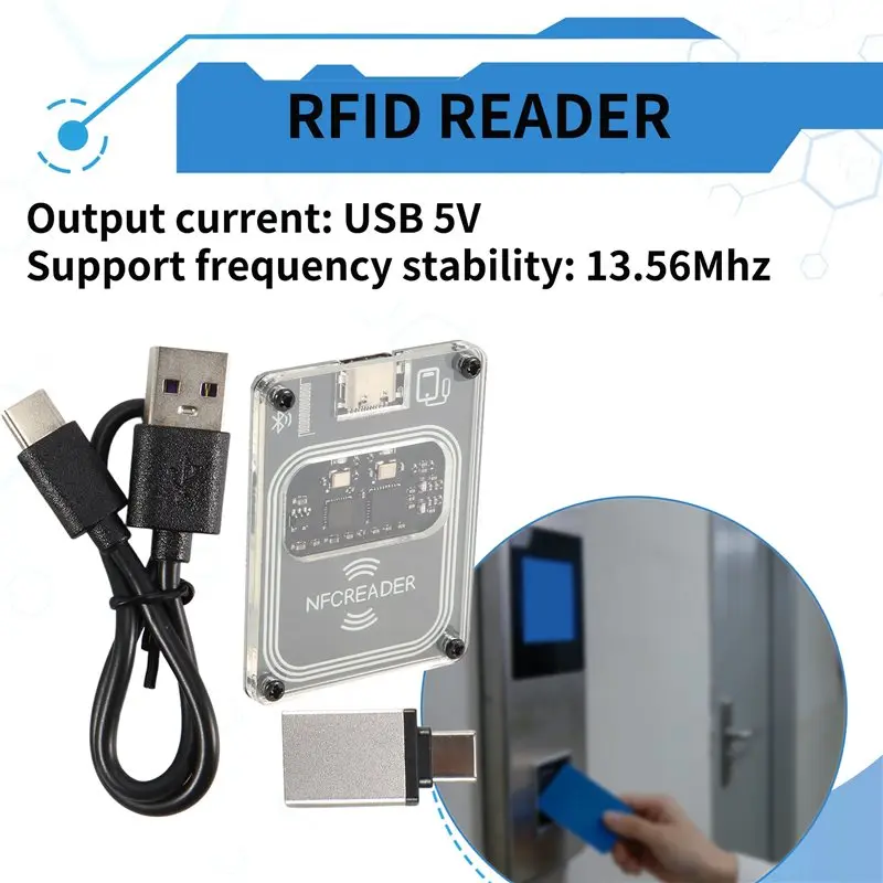 PCR532 RFID Bluetooth Wireless Module IC Card Reader Writer RFID Emulator Minicopy With Type-C Interface