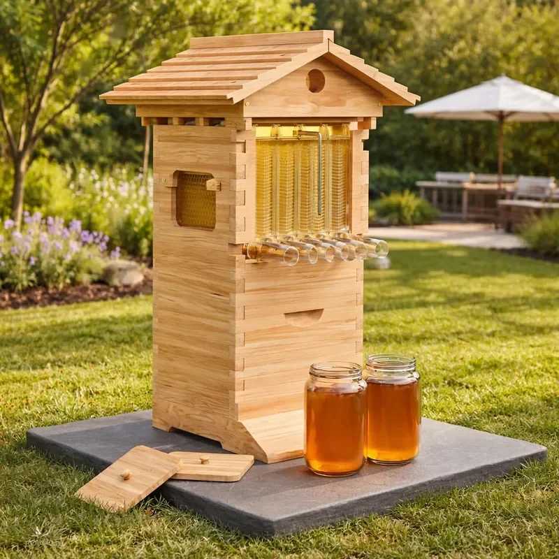 Hive Starter Kit Automatic Beehive Box Set for Easy Beekeeping Complete Bee Hive Boxes for Beginners