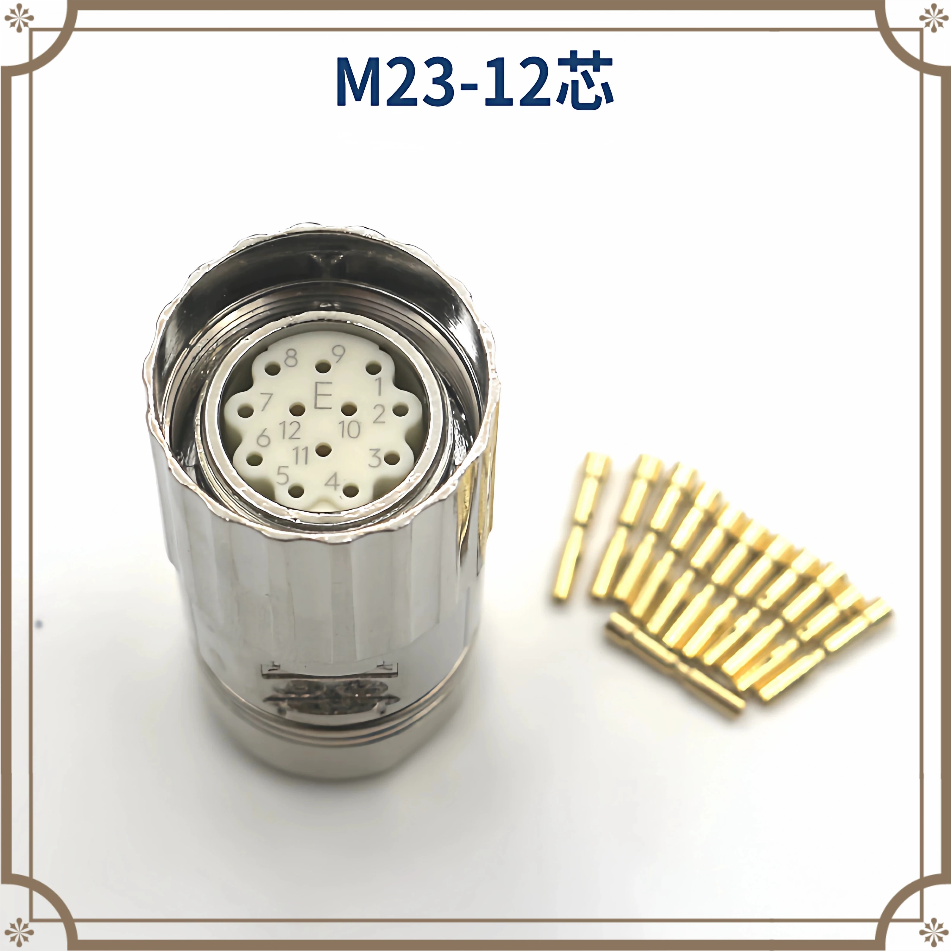 M23 623 Circular Aviation Connector Female Plug Servo Encoder Signal Feedback Connector 12Pin 17Pin Cable Joint